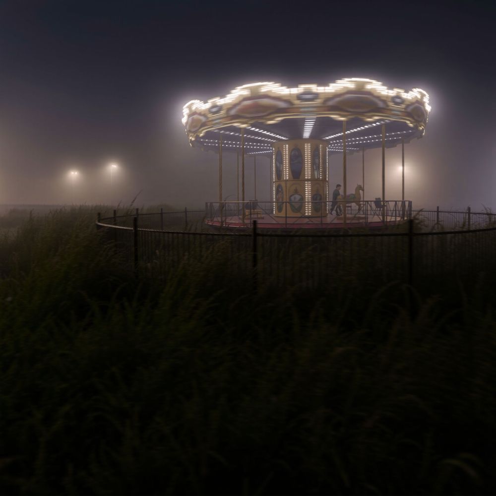 Ghost Carousel in the Mist