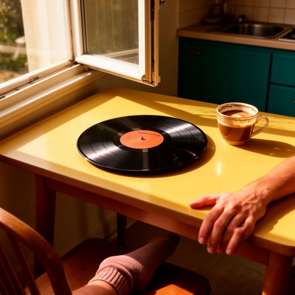Record Side Shadows at the Kitchen Table
