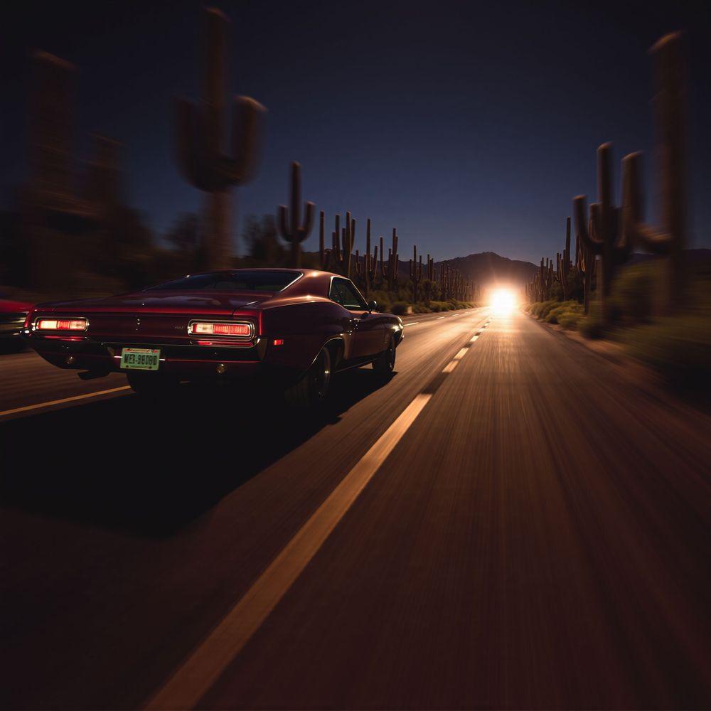 Sunrise Over Desert Roads