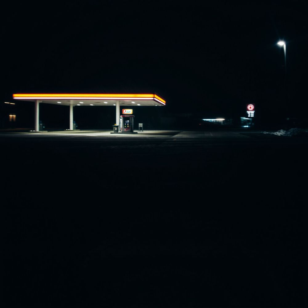 Silent Reverie at the Abandoned Gas Station