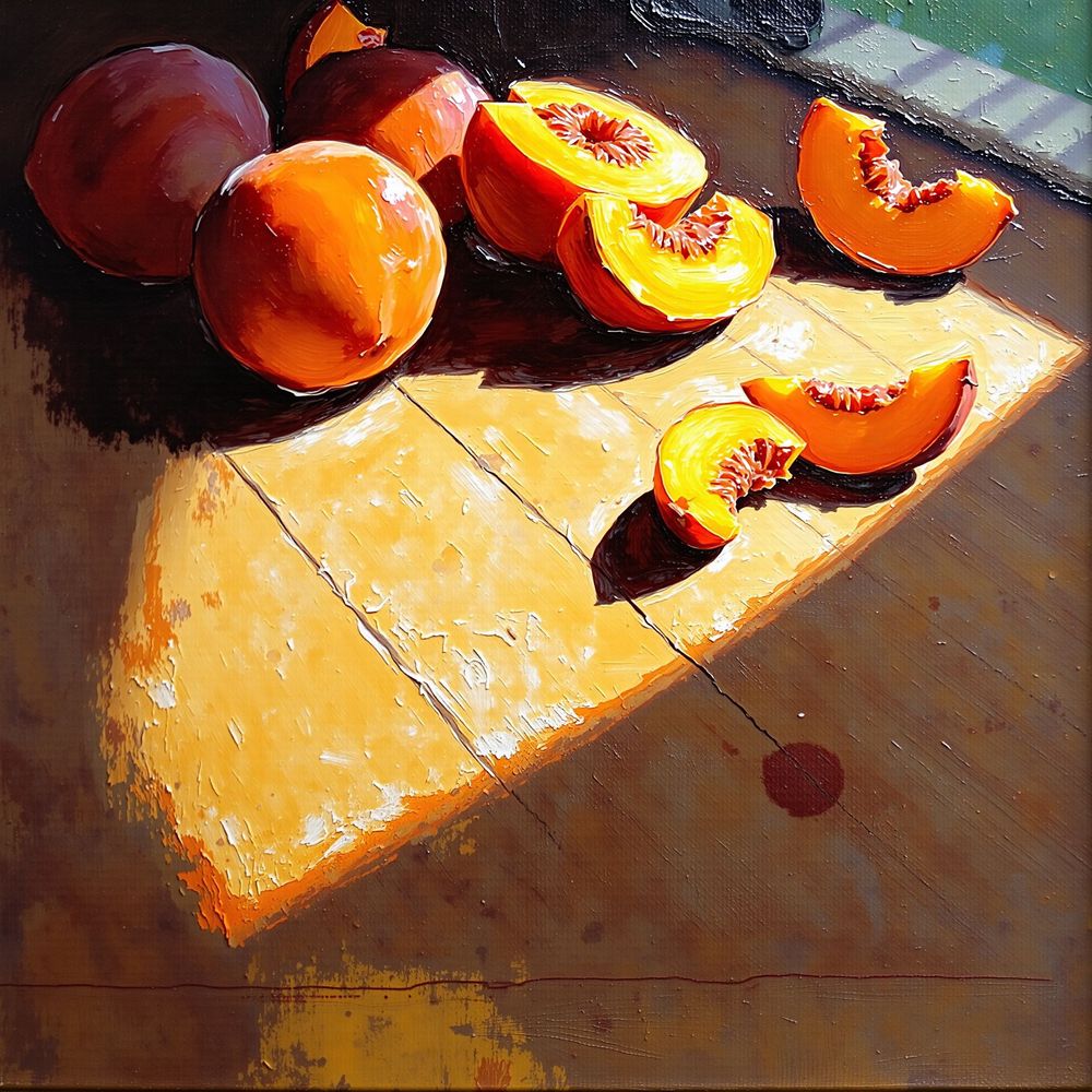 Peach Slices on Sunbeams