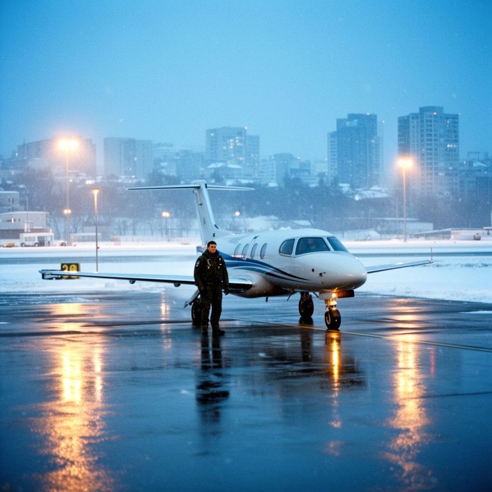 Runway Snowfall